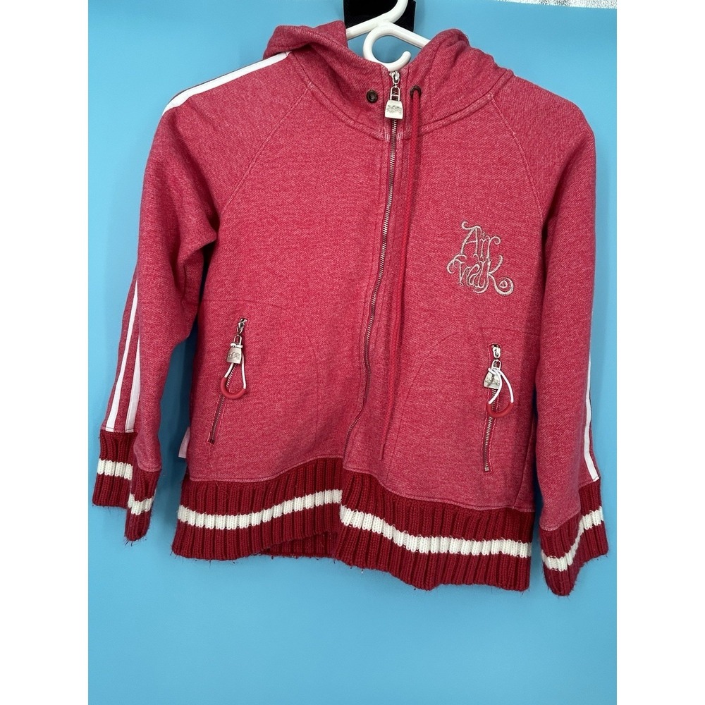 Airwalk Hoodie Jacket M Pink Zipup Pockets Logo Y2K
